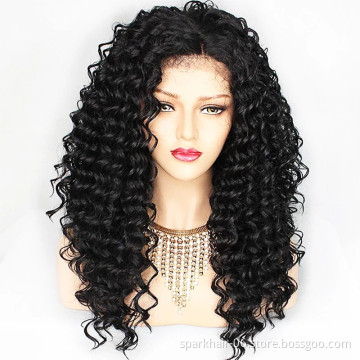 Hd Swiss Lace Full Virgin Brazilian Human Hair Wigs Deep Curly Water Wave Hd Lace Front Closure Wig For Black Women